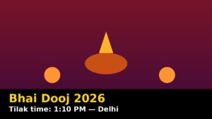 Bhai Dooj 2026: 1:10 PM tilak time, full guide