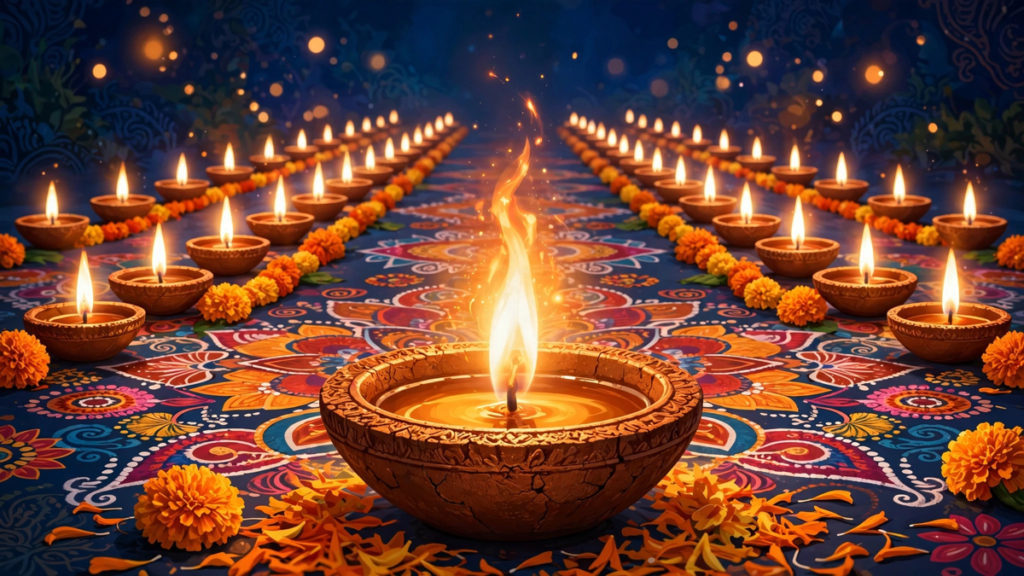Diwali 2026 date guide: glowing diyas, marigold flowers and rangoli for the festival of lights