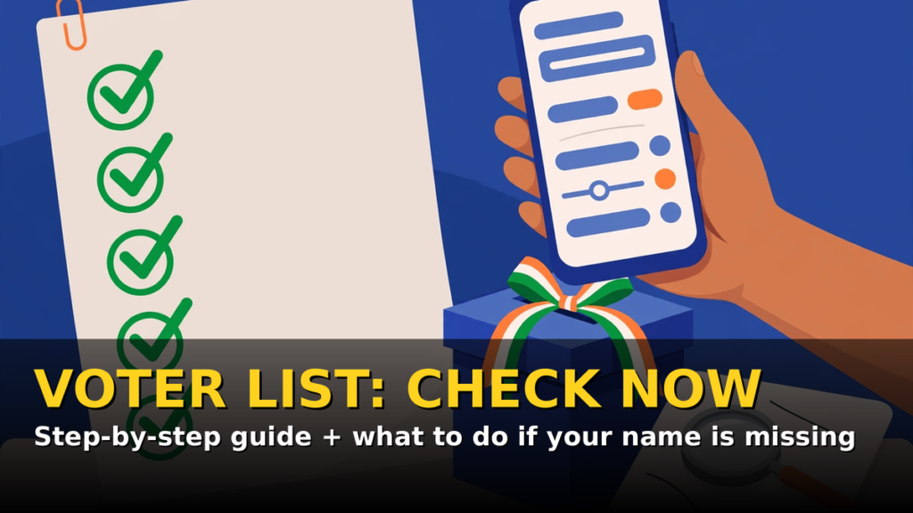 How to check your name in the voter list: checklist, smartphone form and ballot box illustration — 2026 guide