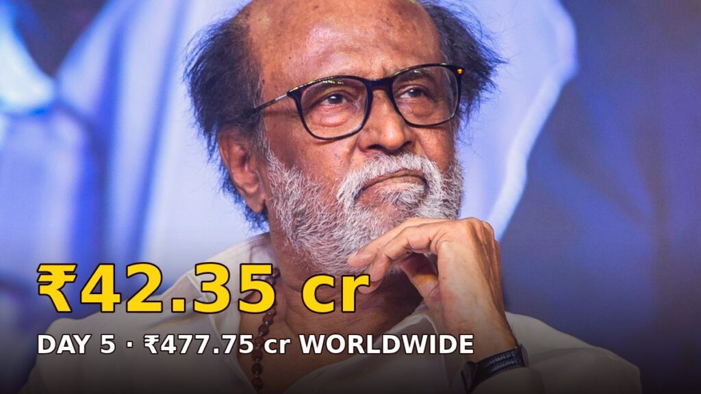 Rajinikanth — Jailer 2 Day 5 box office: ₹42.35 cr, ₹477.75 cr worldwide