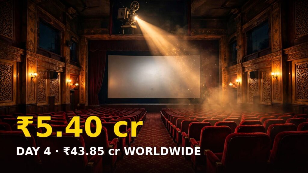 Ranabaali Day 4 box office: ₹5.40 crore India net, ₹43.85 crore worldwide — AI thematic artwork